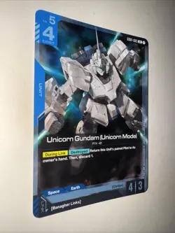 GD01-005 Unicorn Gundam (Unicorn Model) Rare Gundam Card Game TCG CCG English - Image 2
