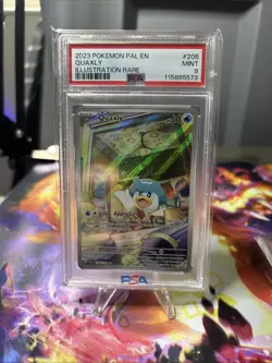 Pokemon TCG Quaxly Card 206/193 Sv02: Paldea Evolved NM Illustration Rare PSA 9 - Image 1