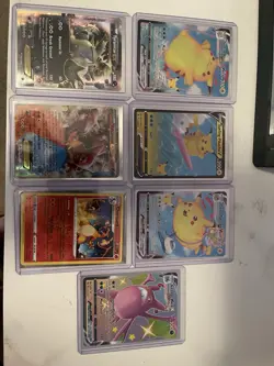 Pokemon TGC - Rare Holo Pikachu & Charizard Cards 7 Card Lot - Image 1