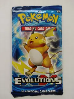 Sealed Booster Pack - XY Evolutions - POKEMON - 2016 - unopened - Raichu artwork - Image 1