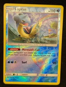 Pokemon TCG Lapras 36/236 Unified Minds Reverse Holo - Image 1