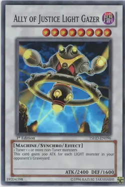 Yugioh Ally Of Justice Light Gazer TSHD-EN096 Super Rare 1st Edition NM - Image 1