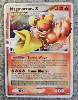Pokemon TCG Magmortar LV.X Holo Card 123/123 Mysterious Treasures LP Ultra Rare - Image 1