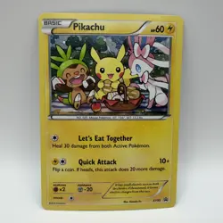 Pokemon TCG 2016 Pikachu XY95 Black Star Promo Lets Eat Together - Image 1