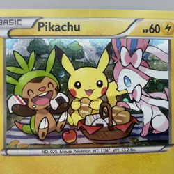 Pokemon TCG 2016 Pikachu XY95 Black Star Promo Lets Eat Together - Image 4