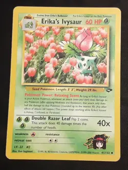 Erika's Ivysaur 41/132 Gym Challenge Unlimited Pokemon TCG LP - Image 1