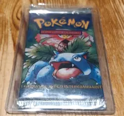 Pokemon SPANISH 1st Edition Base Set Venusaur Booster Pack Sealed - Image 1