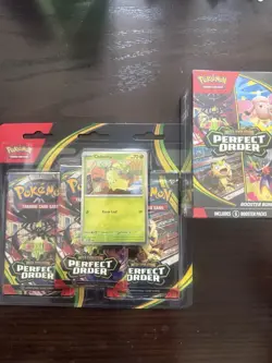 Pokemon TCG Mega Evolution Perfect Order Booster Bundle and 3Pack Blister Set - Image 1