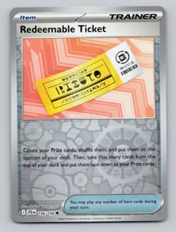 Reverse Holo Redeemable Ticket 156/159 Uncommon Journey Together Pokemon - Image 1