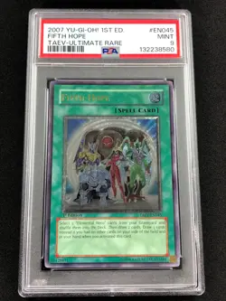 Yugioh 2007 Fifth Hope 1st TAEV-EN045 PSA 9 Ultimate Rare - Image 1