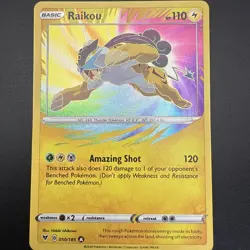 Raikou 50/185 Amazing Rare Holo Pokemon Card TCG Vivid Voltage Sword & Shield - Image 1