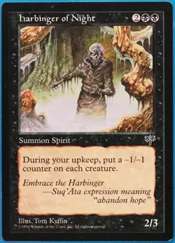 Harbinger of Night Mirage NM Black Rare MAGIC MTG CARD (ID# 513237) ABUGames - Image 1