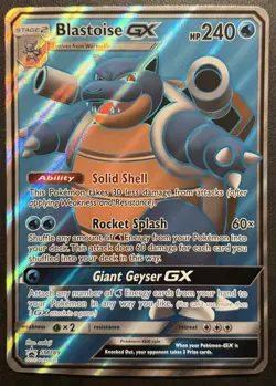 JUMBO Pokemon TCG Blastoise GX SM189 Cards Promo Oversized Holo Rare - Image 1