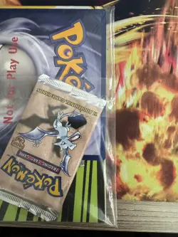 NEW FACTORY SEALED 2000 TOP DECK MAG + JUMBO POKEMON PIKACHU CARD + FOSSIL PACK - Image 2
