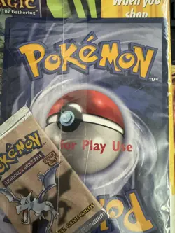 NEW FACTORY SEALED 2000 TOP DECK MAG + JUMBO POKEMON PIKACHU CARD + FOSSIL PACK - Image 3