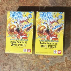 ONE PIECE CARD GAME OP-15 2x DOUBLE PACK SET 10 ENGLISH DP-10 USA SEALED - Image 1