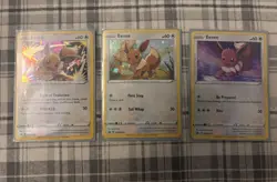 Pokemon Eevee Black Star Promo Holo Cards Set of 3 - SWSH127 SWSH118 SWSH095 - Image 1