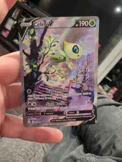 Pokemon TCG Celebi v Fusion Strike Holo Card Full Art Ultra Rare 245/264 MP - Image 1