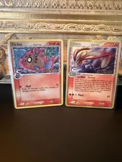Lot of 2 Reverse Holo Milotic and Feebas (Stamped) Delta Species Cards NM/LP - Image 1