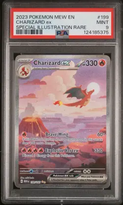 Pokemon TCG Charizard ex Scarlet & Violet 151 Card SIR 199/165 PSA 9 - Image 1