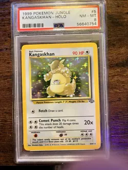 Pokemon TCG Jungle Kangaskhan Holo Rare PSA 8 Graded Card 5/64 Wizards 1999 - Image 1