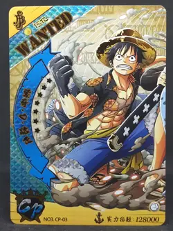 Monkey D Luffy CP NO3. CP-03 One Piece Holo Fiol Card Wanted - Image 1