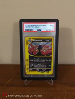 Pokemon cards Houndoom holo H11/H32 Aquapolis ENG PSA 1 poor - Image 1