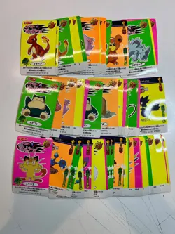 63 MP Nissui Battle Seal Sticker Card Set Lot Pokemon Pocket Monster 1999 - Image 1