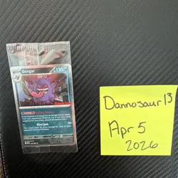 Pokemon Gengar Promo Card 050/088 GameStop Exclusive Holo 2026 EN 130 HP Stage 2 - Image 1