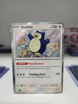 Pokemon Snorlax 202/091 SV: Paldean Fates Shiny Rare Holo Card Ability - Image 1