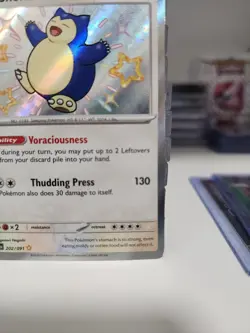 Pokemon Snorlax 202/091 SV: Paldean Fates Shiny Rare Holo Card Ability - Image 4