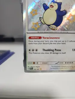 Pokemon Snorlax 202/091 SV: Paldean Fates Shiny Rare Holo Card Ability - Image 5