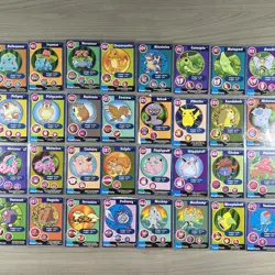 Pokemon TCG PokeTrivia Mewtwo Strikes Back Burger King Card Lot Of 64 MP - DMG - Image 1