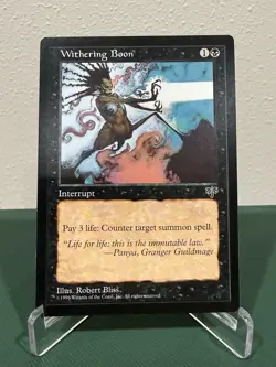Withering Boon - LP Mirage MTG - Image 1