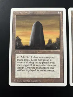 2x Basalt Monolith Revised Edition MTG Magic LP - Image 2