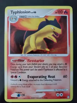 Typhlosion 16/123 Holo Rare Pokemon TCG DP Mysterious Treasures Card LP-NM - Image 1