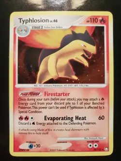 Typhlosion 16/123 Holo Rare Pokemon TCG DP Mysterious Treasures Card LP-NM - Image 2