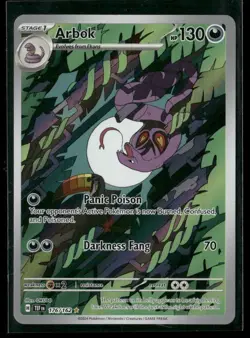 Pokemon Card Arbok 176/162 Holo Illustration Rare Temporal Forces TCG NM - Image 3