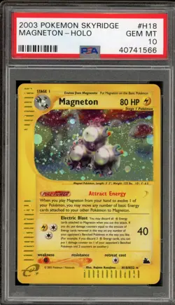 Pokemon Magneton Skyridge Holo Rare #H18 PSA 10 Gem Mint - Image 1