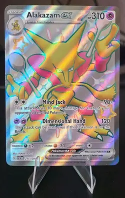 Alakazam ex Pokemon • Shiny Ultra Rare • 215/091 Paldean Fates NM - Image 1