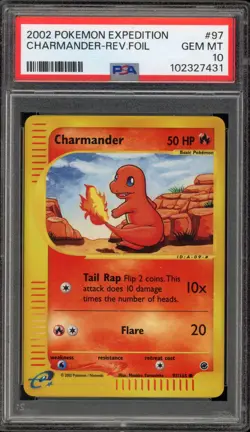 Pokemon Charmander Expedition Reverse Holo #97 PSA 10 Gem Mint - Image 1