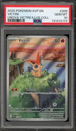 Pokemon Victini Unova Victini Illustration Coll. Promo SVP EN 208 PSA 10 - Image 1