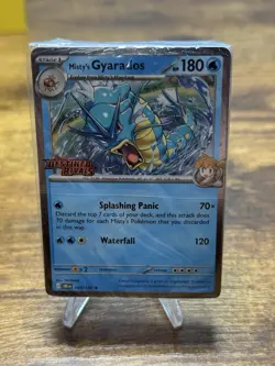 SEALED Pokemon TCG Misty's Gyarados Destined Rivals Stamped 40-Card Deck - Image 1