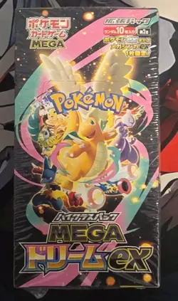Pokemon MEGA Dream EX Booster Box Japanese 10 Packs Dragonite Noivern Emolga - Image 1