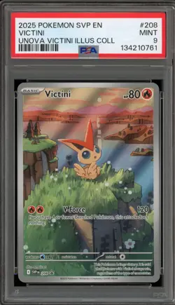 Pokemon Victini Unova Victini Illustration Coll. Promo SVP EN 208 PSA 9 Mint - Image 1