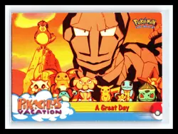 💥 Pokemon TCG A Great Day Pokemon Topps Pikachu's Vacation # 58 Blue Logo - Image 1