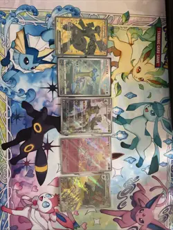 These Are Some Pokemon Cards In Korean And In Japanese And An English Card - Image 1