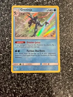 Greninja Holo 9/18 - Detective Pikachu - NEAR MINT NM - Pokemon TCG beautiful! - Image 1