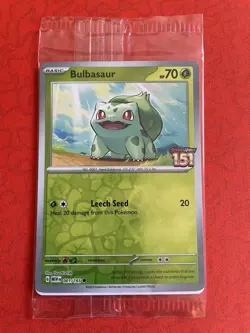 Bulbasaur Pokemon TCG Scarlet & Violet 151 Best Buy Stamped Promo Sealed 001/165 - Image 1