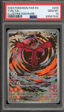 Pokemon Yveltal Paradox Rift Illustration Rare #205 PSA 10 Gem Mint - Image 1